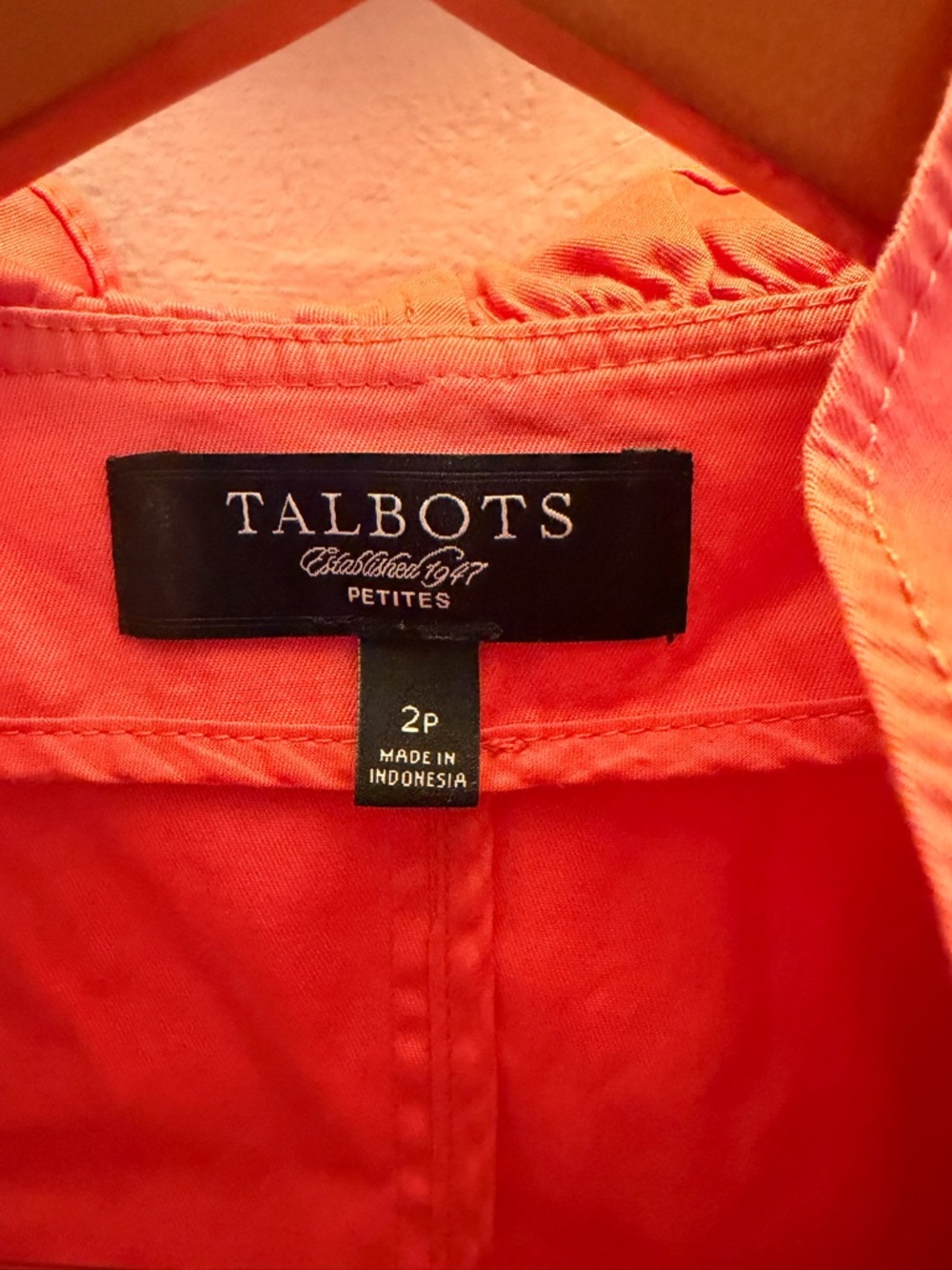 Talbots Coral Ruffle-Trim Jacket 2P - Picture 5 of 6